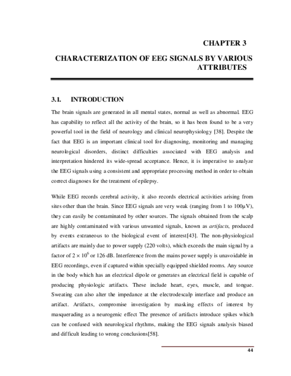 (PDF) Characterization of EEG signals