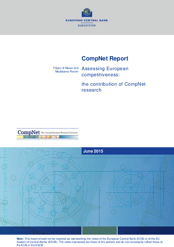 (PDF) CompNet Report-Assessing European competitiveness: the ...
