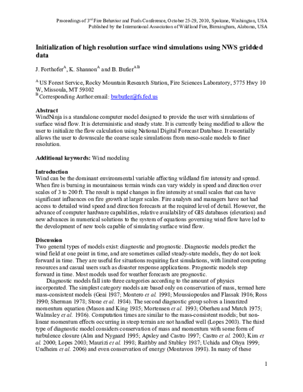(PDF) Initialization of high resolution surface wind simulations using ...