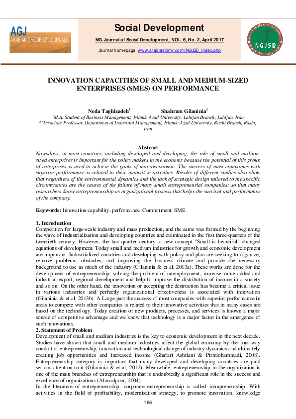 (PDF) Innovation Capacities of Small and Medium - Sized Enterprises ...