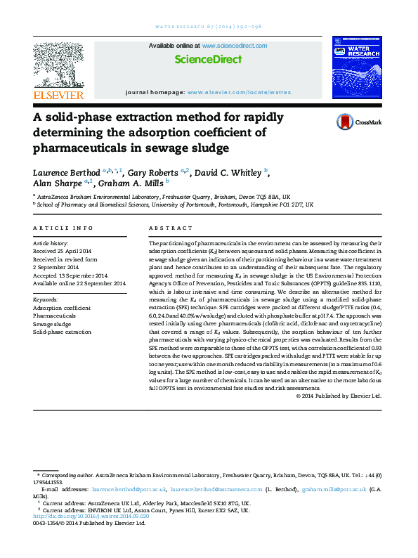 (PDF) A solid-phase extraction method for rapidly determining the ...