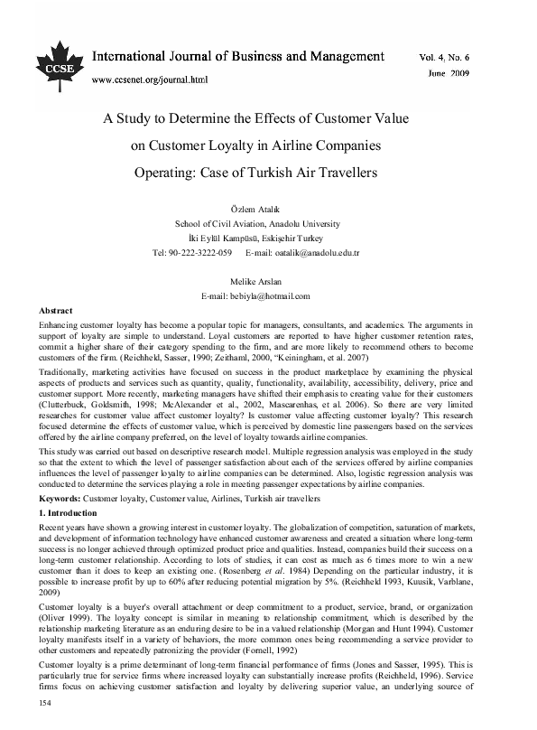 (PDF) A Study to Determine the Effects of Customer Value on Customer ...