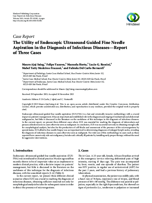 (PDF) [Utility of endoscopic ultrasound-guided fine needle aspiration ...