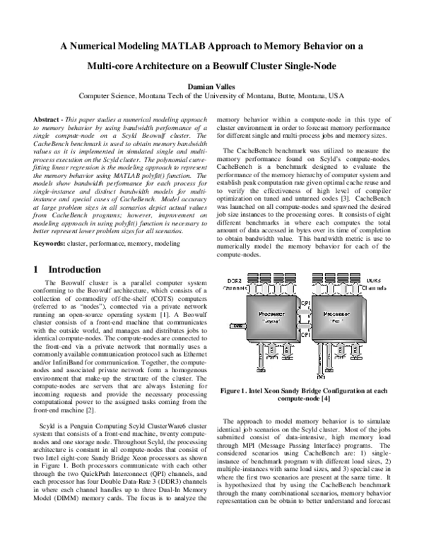 (PDF) A Numerical Modeling MATLAB Approach to Memory Behavior on a ...