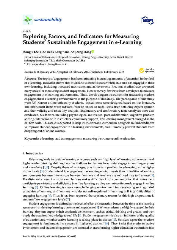 (PDF) Exploring Factors, and Indicators for Measuring Students ...