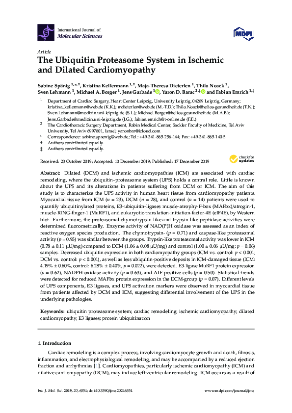 (PDF) The Ubiquitin Proteasome System in Ischemic and Dilated ...