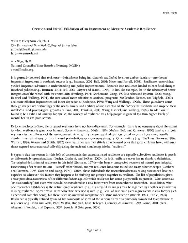 (PDF) Creation and Initial Validation of an Insument to Measure ...