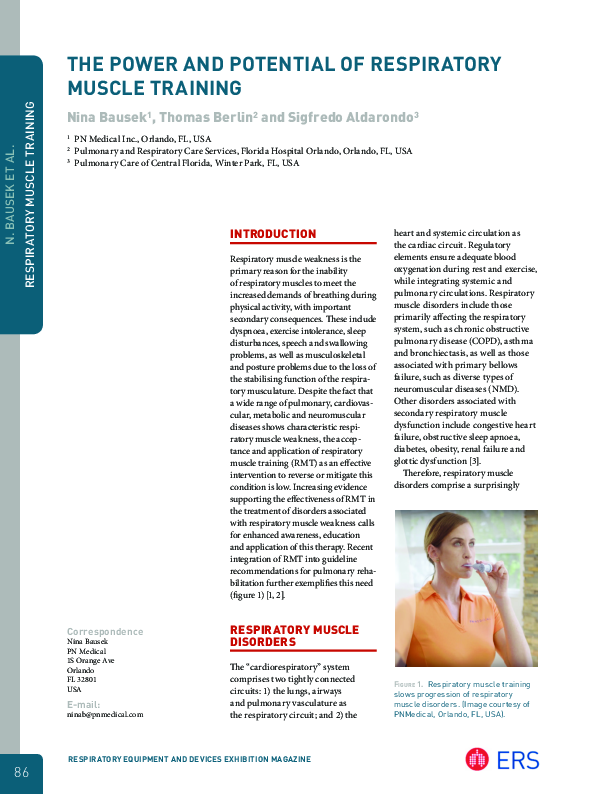 (PDF) THE POwER AND POTENTIAl Of RESPIRATORY MUSClE TRAINING