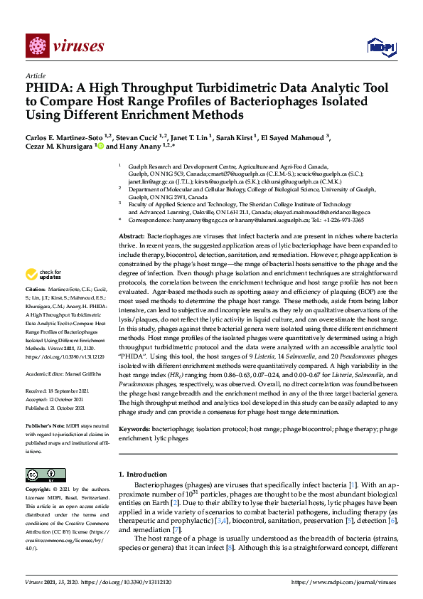 (PDF) PHIDA: A High Throughput Turbidimetric Data Analytic Tool to ...