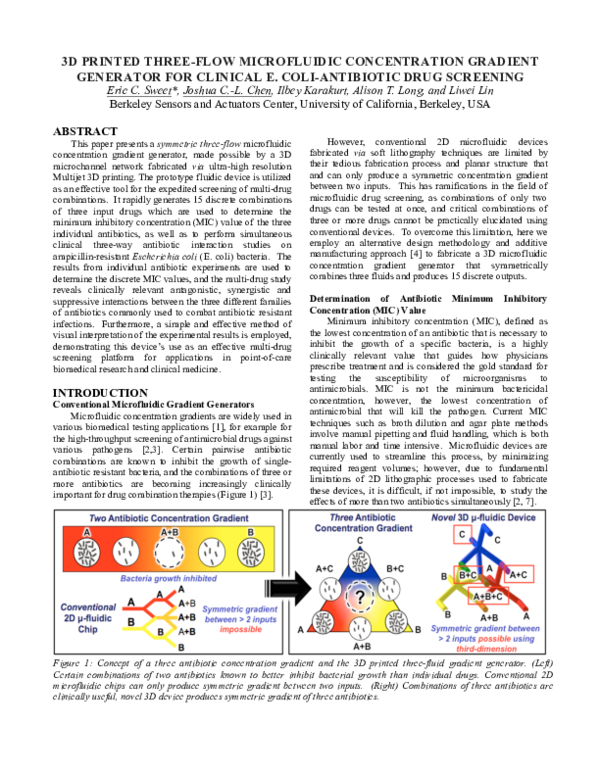 (PDF) 3D printed three-flow microfluidic concentration gradient ...