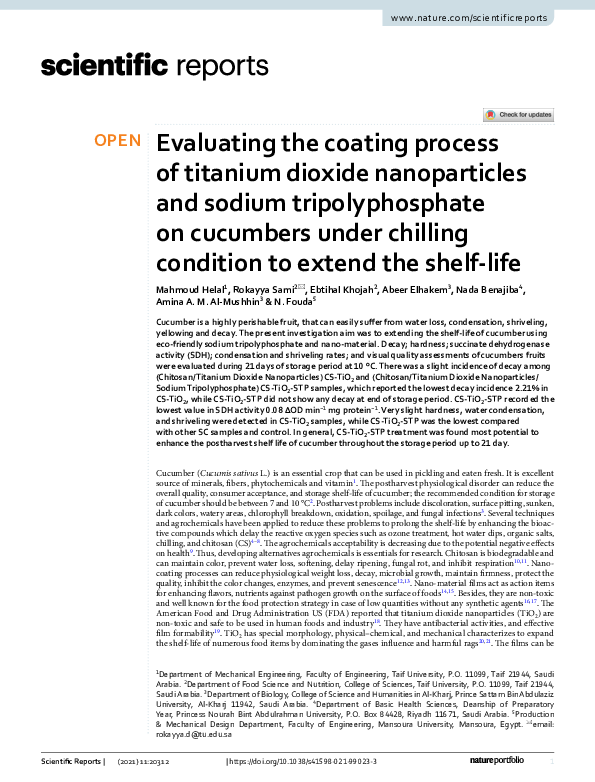 (PDF) Evaluating the coating process of titanium dioxide nanoparticles ...