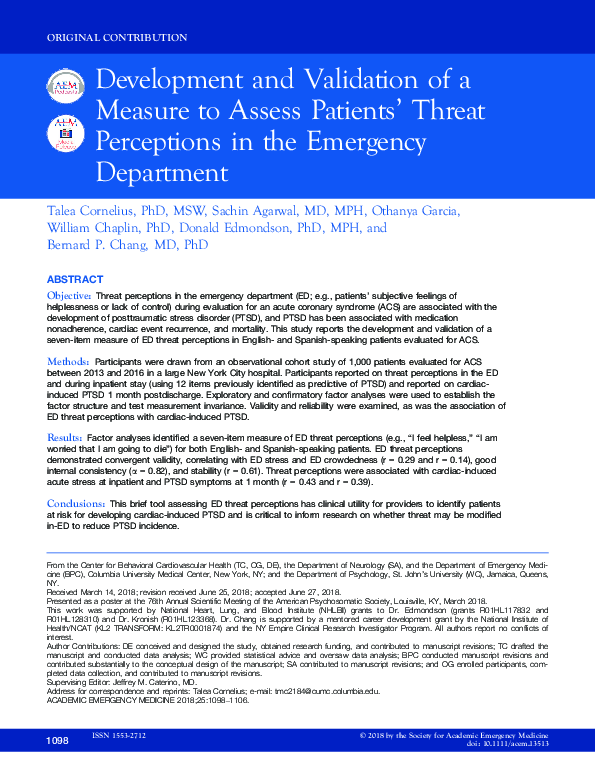 (PDF) Development and Validation of a Measure to Assess Physician ...