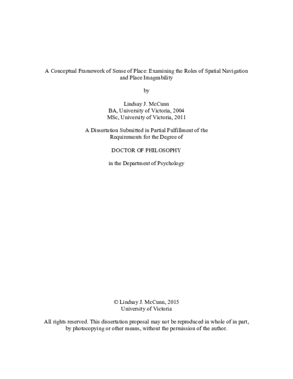 (PDF) A Conceptual Framework of Sense of Place: Examining the Roles of ...