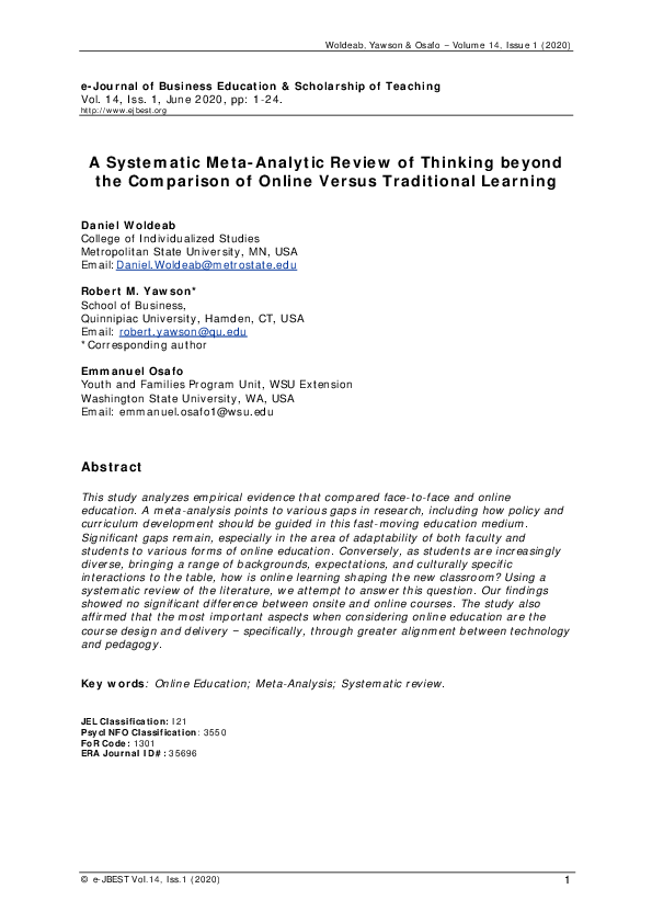 (PDF) A Systematic Meta-Analytic Review of Thinking beyond the ...