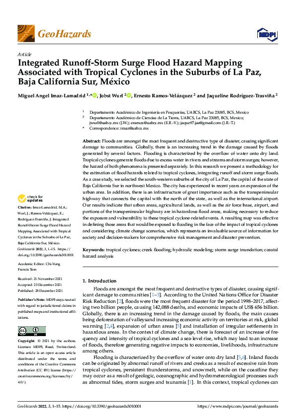 (PDF) Integrated Runoff-Storm Surge Flood Hazard Mapping Associated ...
