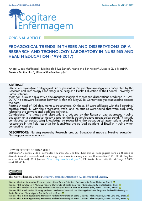 (PDF) Pedagogical Trends in Theses and Dissertations of a Research and ...