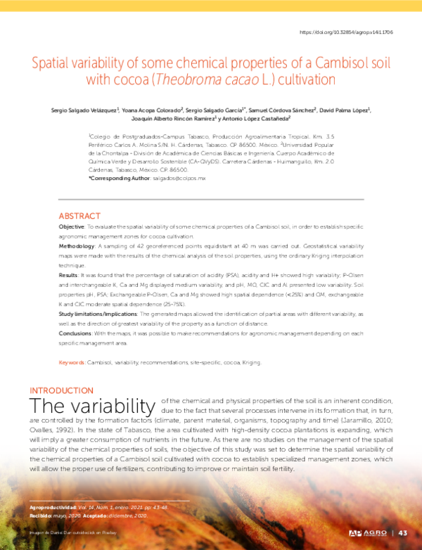 (PDF) Spatial variability of some chemical properties of a Cambisol ...