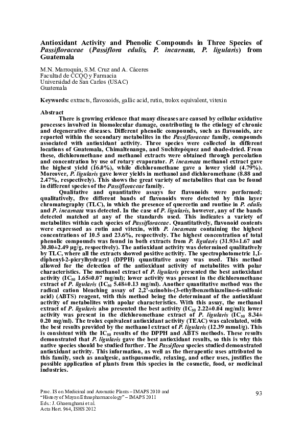 (PDF) Antioxidant activity and phenolic compounds in selected herbs
