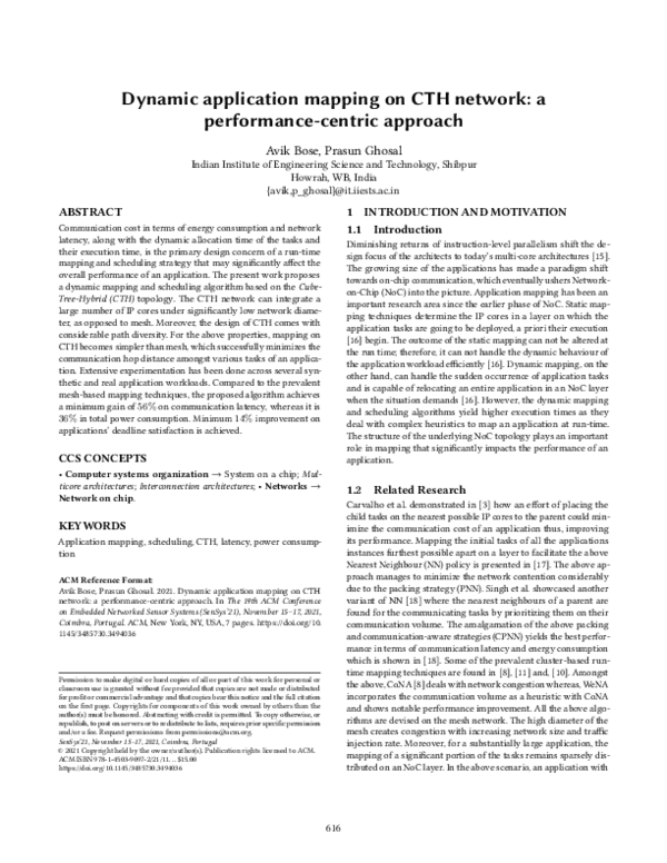 (PDF) Dynamic application mapping on CTH network