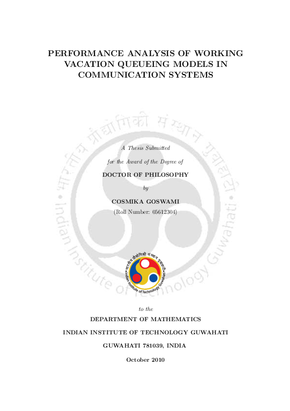 (PDF) Performance Analysis of Working Vacation Queueing Models in ...