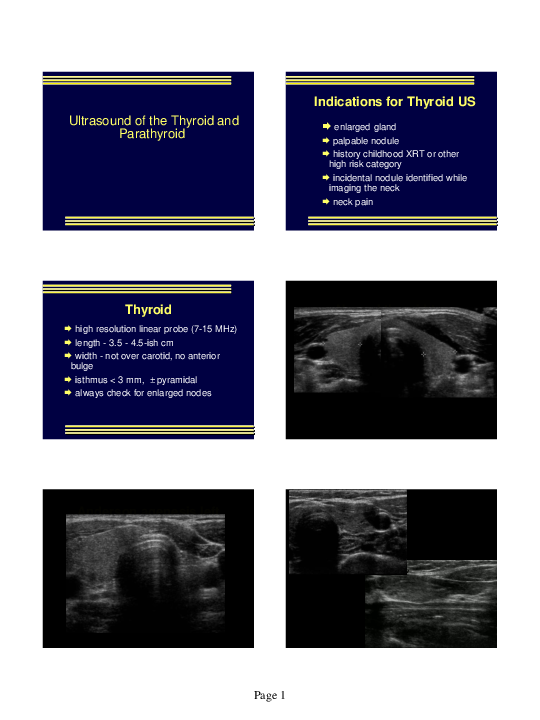 (PDF) Thyroid and parathyroid ultrasound