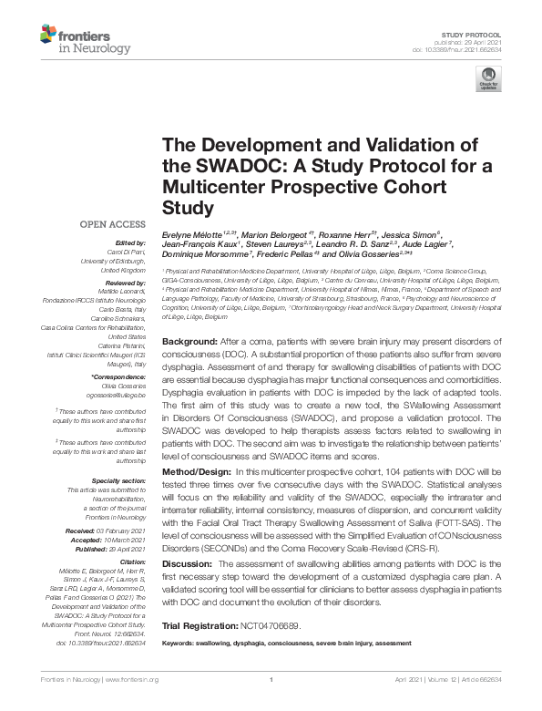 (PDF) The Development and Validation of the SWADOC: A Study Protocol ...