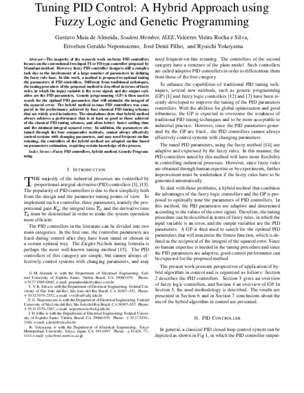 (PDF) Tuning PID Control: A Hybrid Approach using Fuzzy Logic and ...