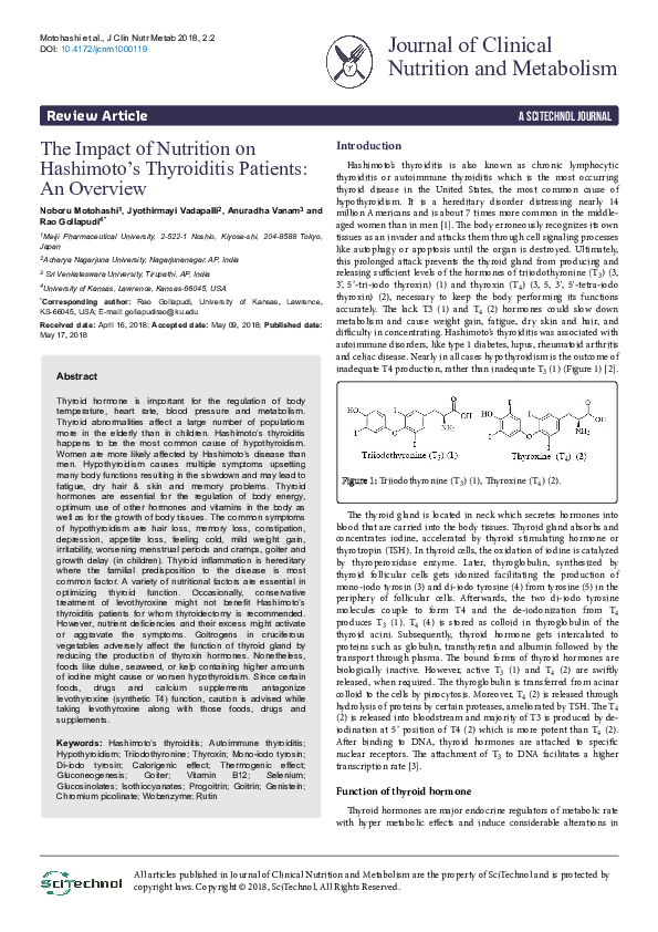 (PDF) The Impact of Nutrition on Hashimoto Thyroiditis Patients: An ...