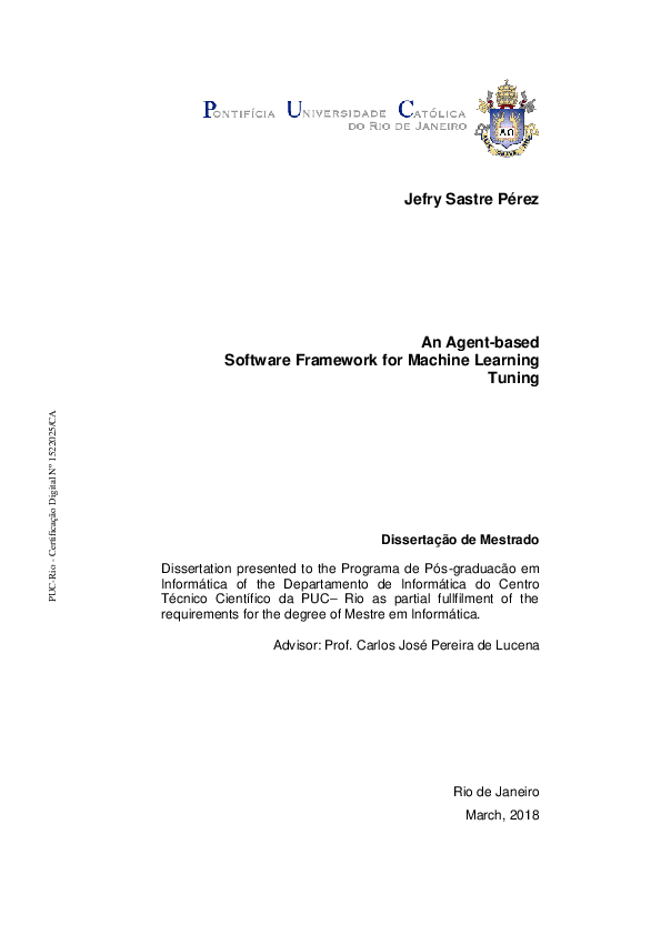(PDF) An Agent-Based Software Framework for Machine Learning Tuning