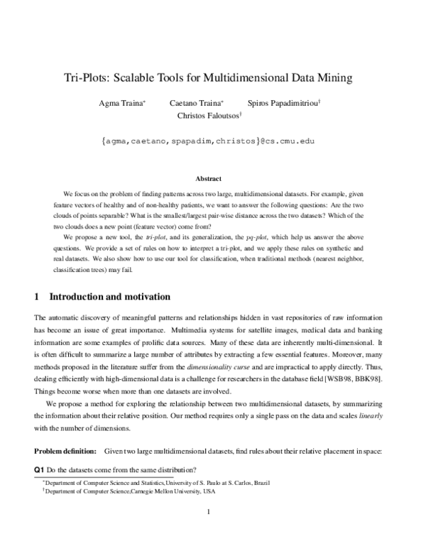 (PDF) Tri-plots: Scalable tools for multidimensional data mining