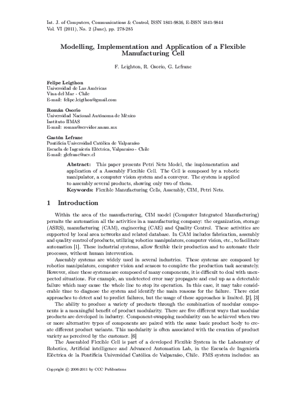 (PDF) Modelling, Implementation and Application of a Flexible ...