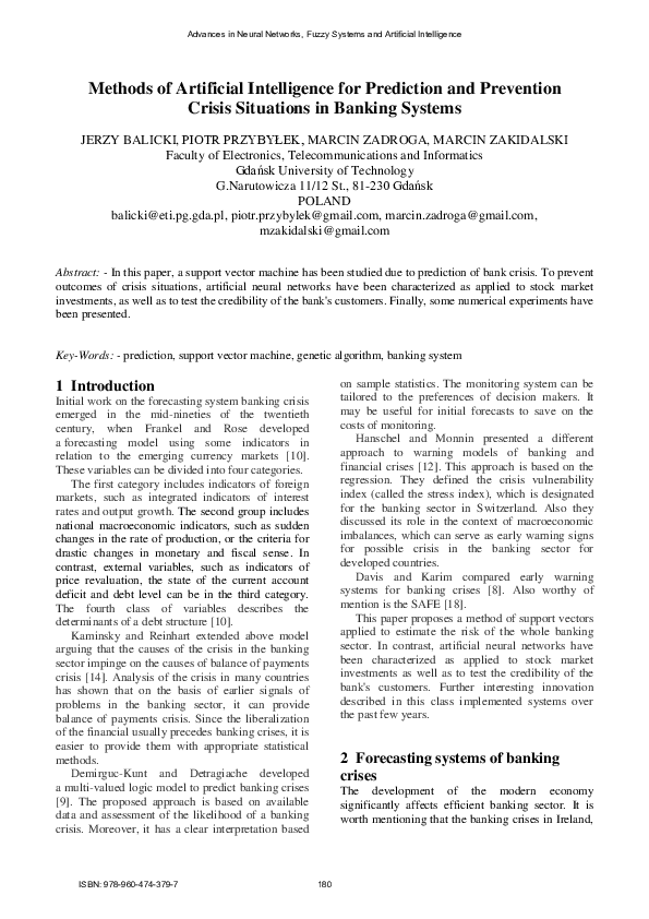 (PDF) Methods of Artificial Intelligence for Prediction and Prevention ...