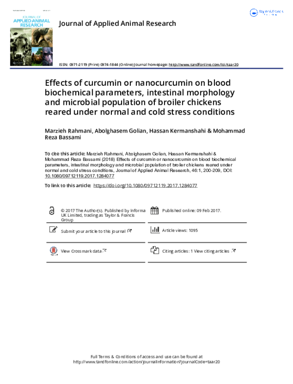 (PDF) Effects of curcumin or nanocurcumin on blood biochemical ...