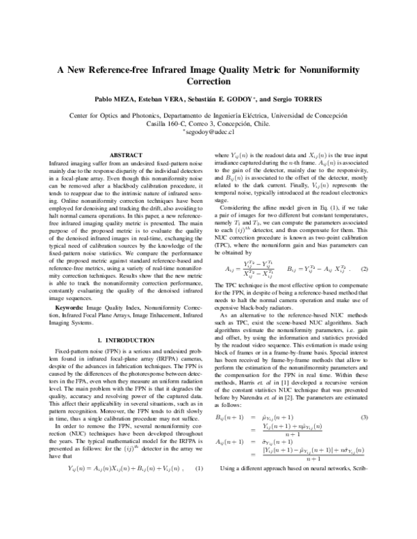 (PDF) A New Reference-free Infrared Image Quality Metric for ...