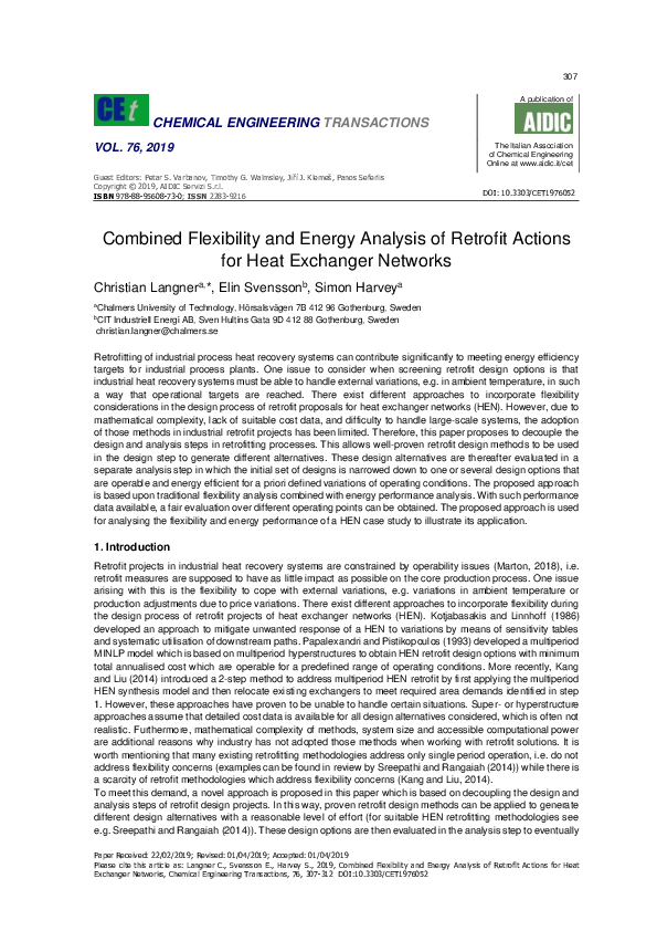 (PDF) Combined Flexibility and Energy Analysis of Retrofit Actions for ...
