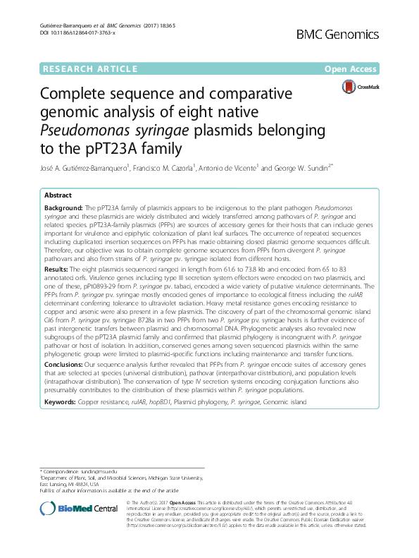 (PDF) Complete sequence and comparative genomic analysis of eight ...