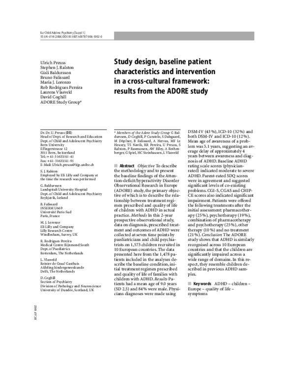 (PDF) Study design, baseline patient characteristics and intervention ...