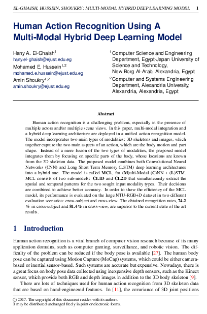 (PDF) Human Action Recognition Using A Multi-Modal Hybrid Deep Learning ...