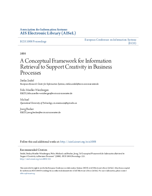 (PDF) A Conceptual Framework for Information Retrieval to Support ...