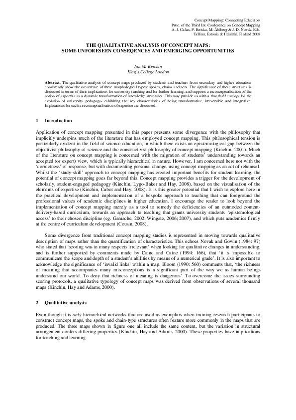 (PDF) The qualitative analysis of concept maps: some unforseen ...
