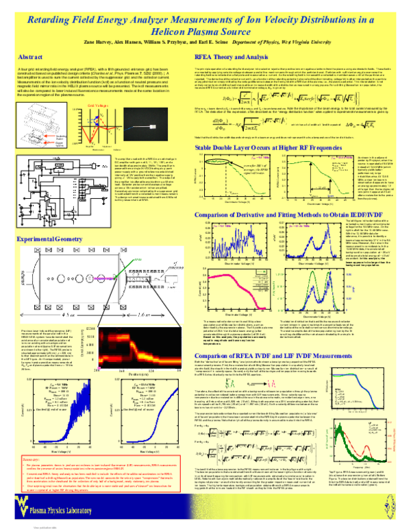 (PDF) Retarding Field Energy Analyzer Measurements of Ion Velocity ...