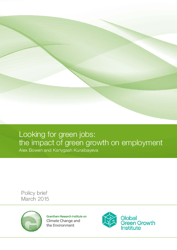 (PDF) Looking for green jobs: the impact of green growth on employment