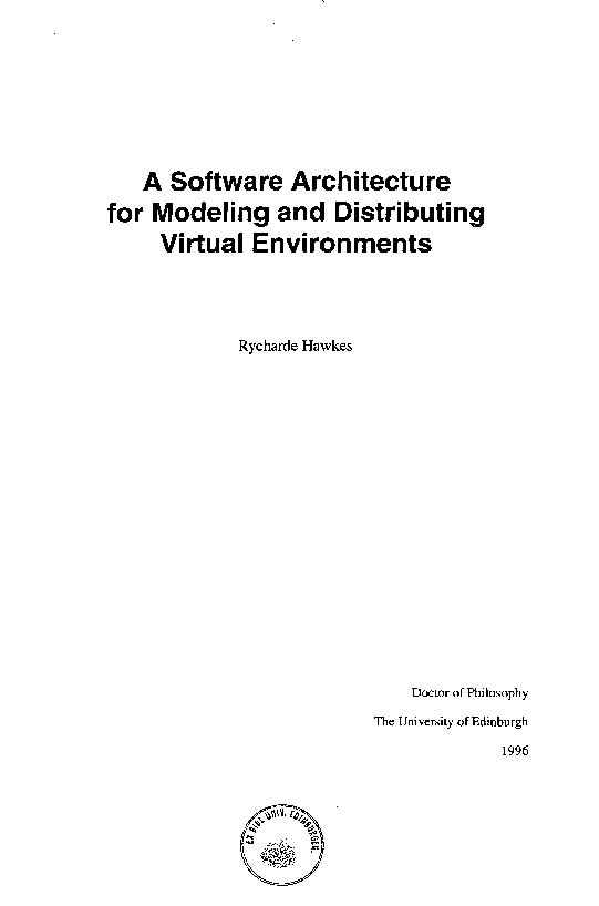 (PDF) Software architecture for modeling and distributing virtual ...