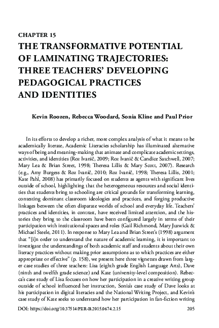 (PDF) The Transformative Potential of Laminating Trajectories: Three ...