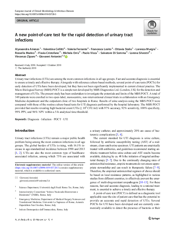 (PDF) A new point-of-care test for the rapid detection of urinary tract ...