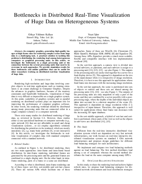 (PDF) Bottlenecks in Distributed Real-Time Visualization of Huge Data ...