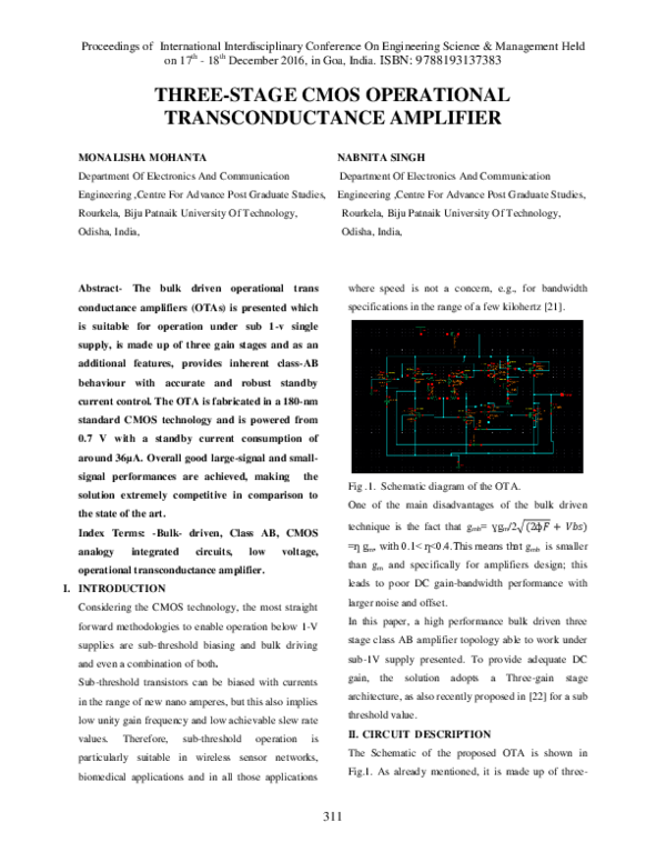 (PDF) Three-Stage Cmos Operational Transconductance Amplifier