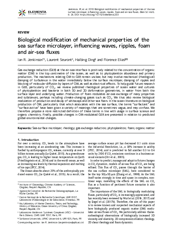 (PDF) Biological modification of mechanical properties of the sea ...