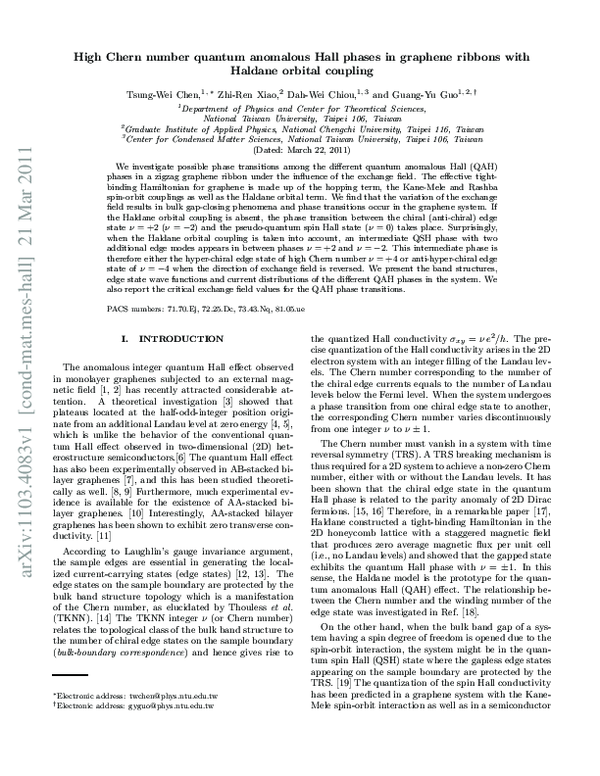 (PDF) High Chern number quantum anomalous Hall phases in single-layer ...