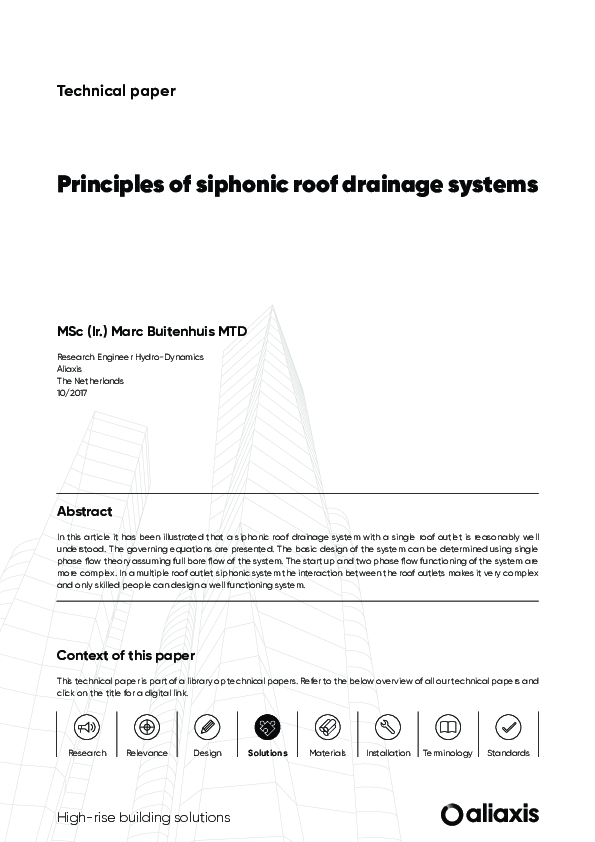 (PDF) PrinciPles of siPhonic roof drAinAge systems